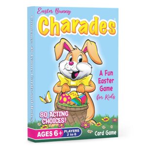 Arizona GameCo Easter Bunny Charades for Kids – A Fun Spring/Easter-Themed Game - No Reading Required - Makes a Great Gift or Easter Basket Stuffer - 80 Acting Choices - No...