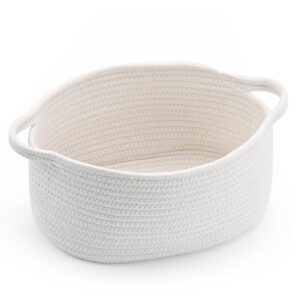 Cute Woven Easter Basket with Handle, Baskets for Gifts Empty, Present Containers for Raffle Baby Shower Burr Basket, Decorative Organizer Box for Storage Baby Toy, 13"D x 8"W x...