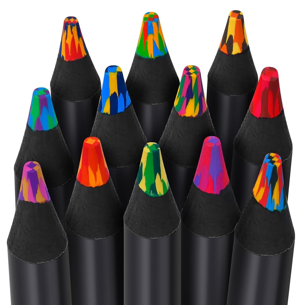 Easter Basket Stuffers for Teens, Easter Basket Essentials 12 Colors Rainbow Pencils, Adults Birthday Party Art Supplies, Christmas Gifts for Boys Girls, Stocking Stuffers for...