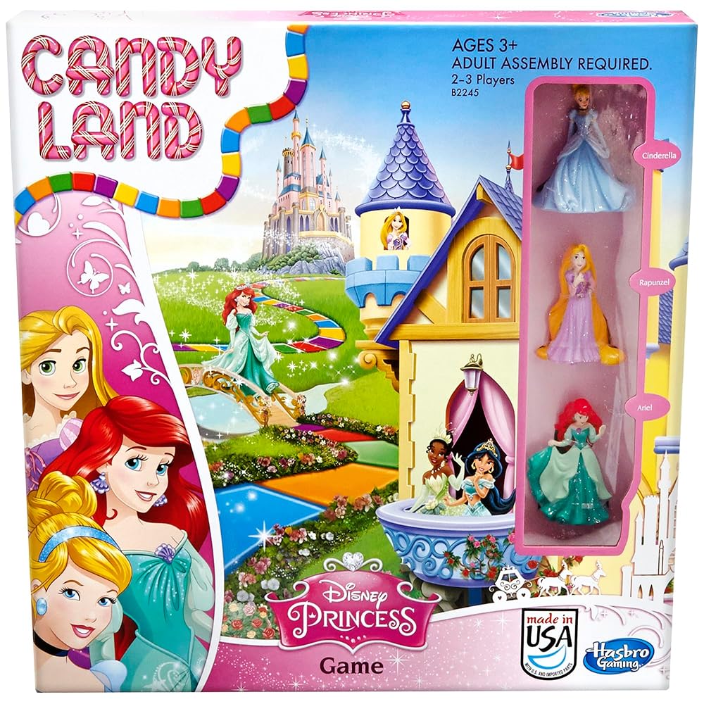 Hasbro Gaming Candy Land Disney Princess Edition Board Game | Preschool Games for 2-3 Players | Family Games for Kids | Easter Gifts for Boys & Girls | Ages 3+ (Amazon Exclusive)