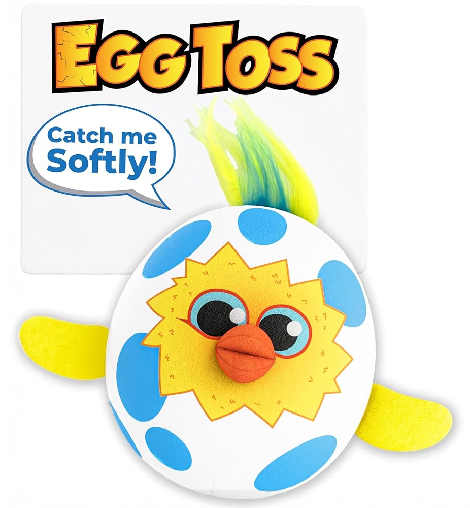 Move2Play, Egg Toss, Hilariously Wild and Fun Active Play Game | Easter Basket Stuffer | Easter Gift for Kids & Toddlers | Boys & Girls Ages 3, 4-8+ | Indoor/Outdoor Toy