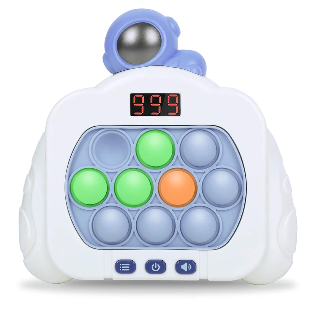 Quick Push Pop Fidget Toys for Kids & Adults, 12 Game Modes Upgraded Light Up Fast Push Bubble Handheld Toy, Stress Relief & Party Favors, Christmas & Birthday Gifts for 3-12...