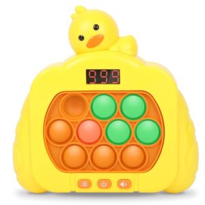 Quick Push Pop Game Fidget Toys, 12 Modes LED Screen Light Up Fast Push Bubble Game, Handheld Speed Pushing Game, Christmas Toys Gifts for 6 7 8 9 10 11 12 Years Old Kids...