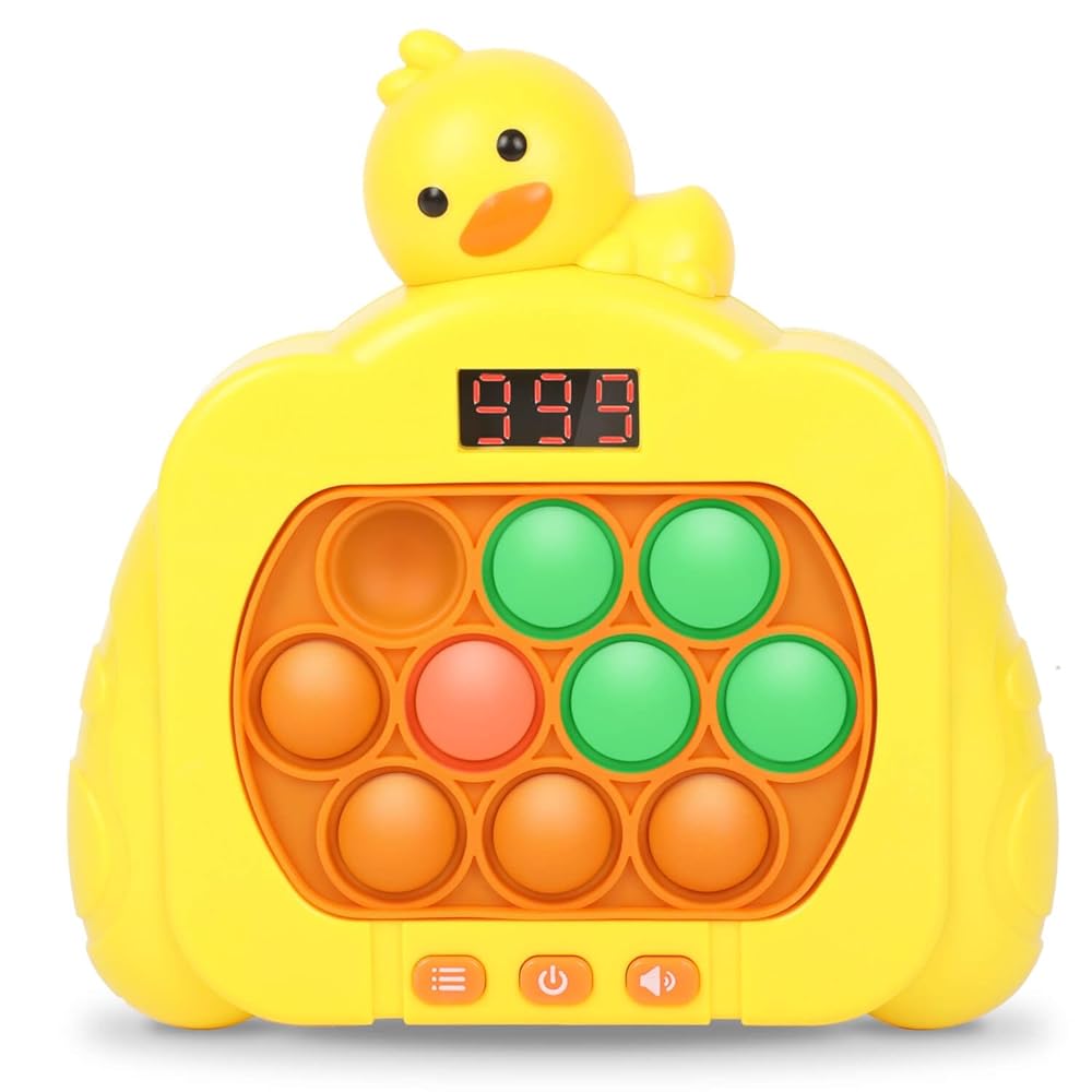 Quick Push Pop Game Fidget Toys, 12 Modes LED Screen Light Up Fast Push Bubble Game, Handheld Speed Pushing Game, Christmas Toys Gifts for 6 7 8 9 10 11 12 Years Old Kids...