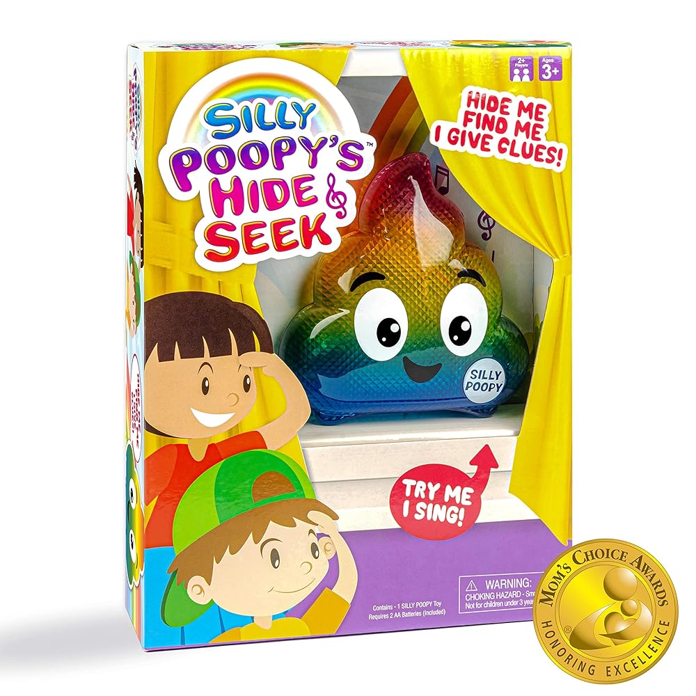 Silly Poopy's Hide & Seek by Relatable, The Talking, Singing, Rainbow Hide & Seek Toy, Learning Toys for Toddlers, Interactive Toddler Toys, Easter Gifts for Toddlers, Includes...